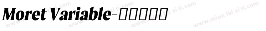 Moret Variable字体转换